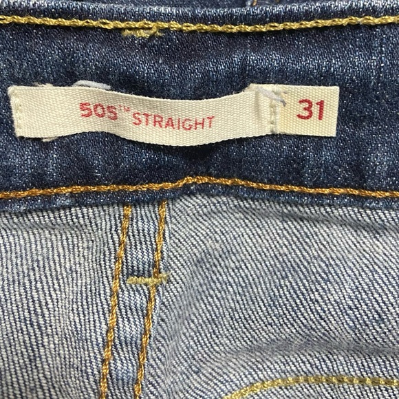 Levi’s 505 Straight Leg Jeans Blue - Picture 6 of 15